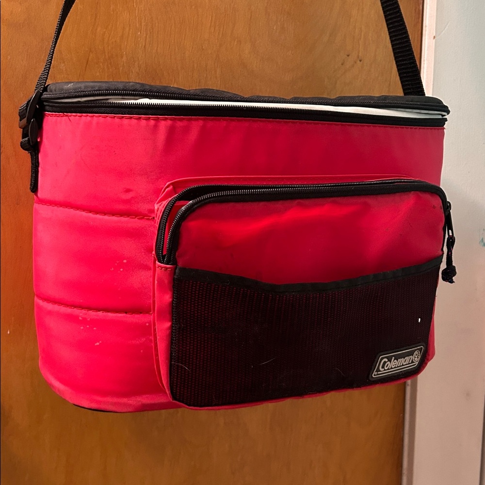 Coleman Red and Black Duffel Bag